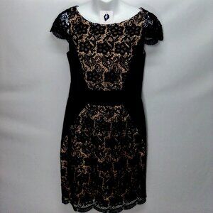 Jessica Simpson Women's Black Lace Romantic Chic Cocktail Dress Size 6